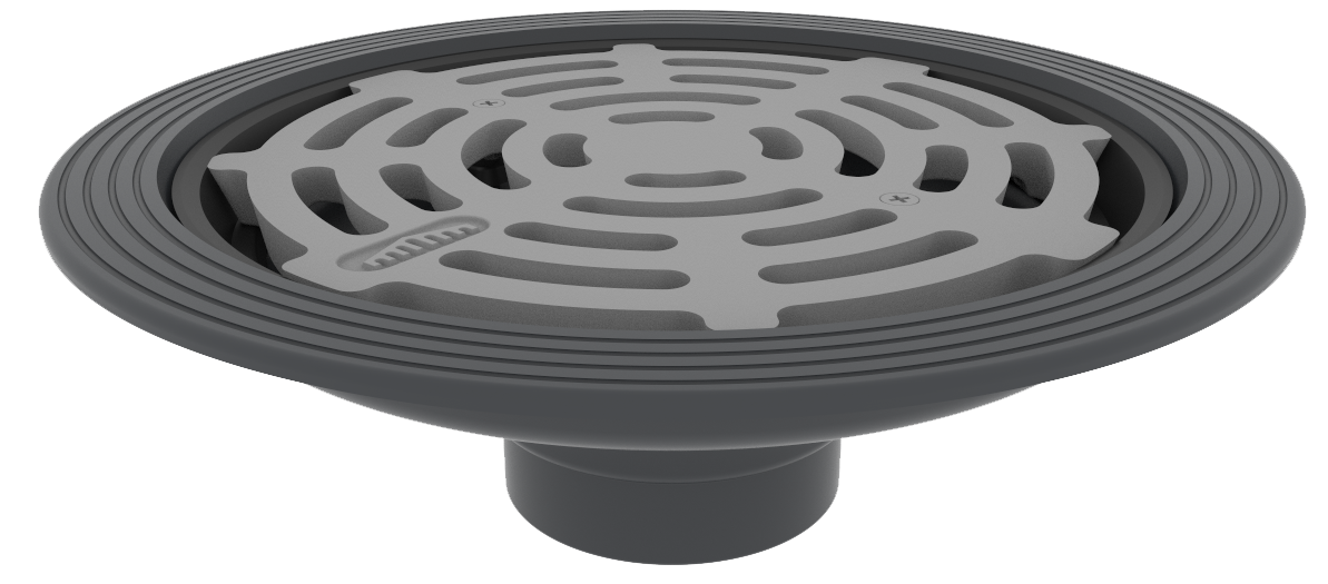 Vertical Roof Outlet with Flat Grate